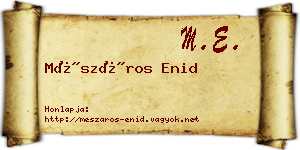 Mészáros Enid névjegykártya